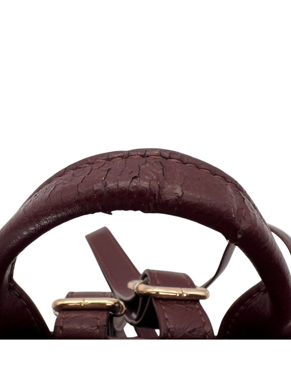 Sole Society Burgundy Faux Leather Backpack With Adjustable Straps & Gold-Tone - Picture 11 of 16